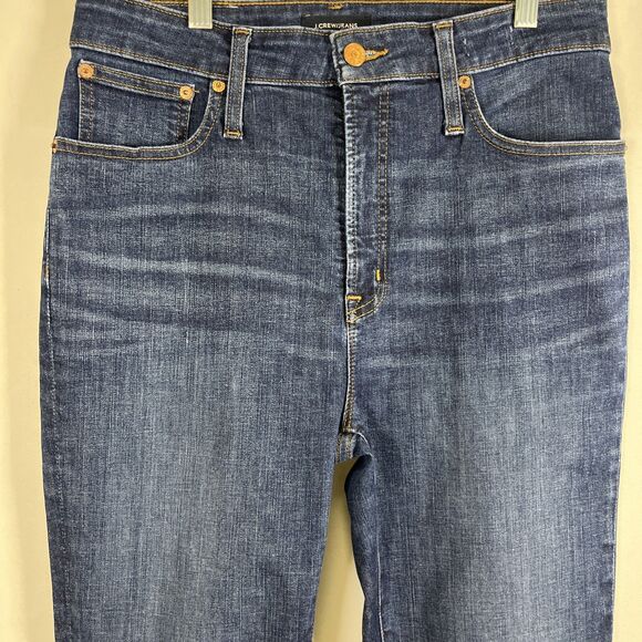J. Crew Jeans Women's 30 Curvy Toothpick Dark Wash Denim Stretch Skinny Ankle - Picture 2 of 7